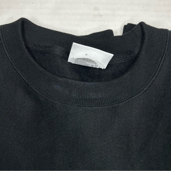 Champion Men’s Black Reverse Weave Crewneck Sweater Sweatshirt Size Large - Picture 7 of 9